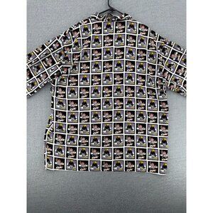 Vtg Blue Boy Hawaiian Shirt Camp Mens 3XL Gangster Dice DJ AOP Y2K